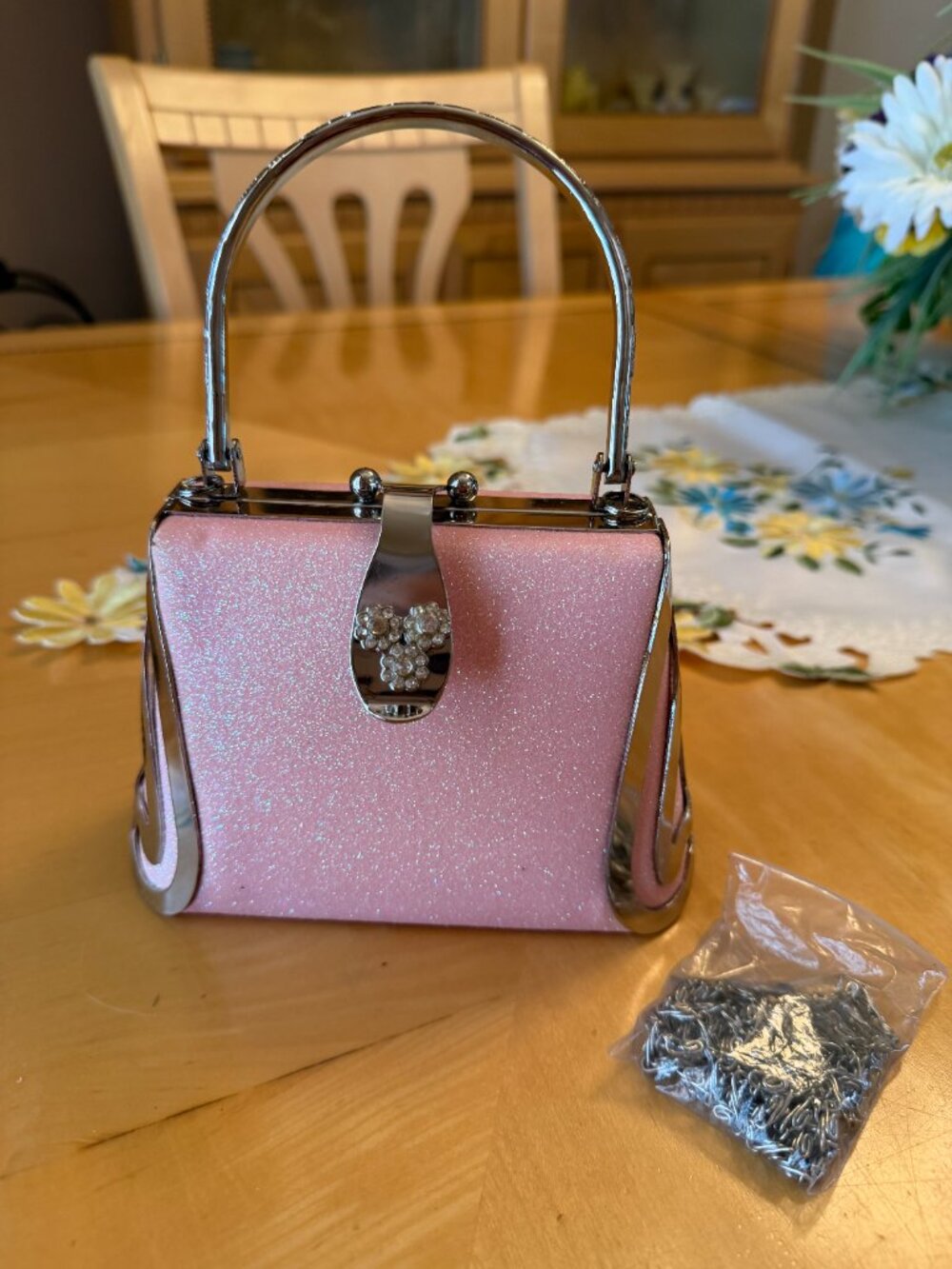 Pink Sparkle Evening Bag Purse